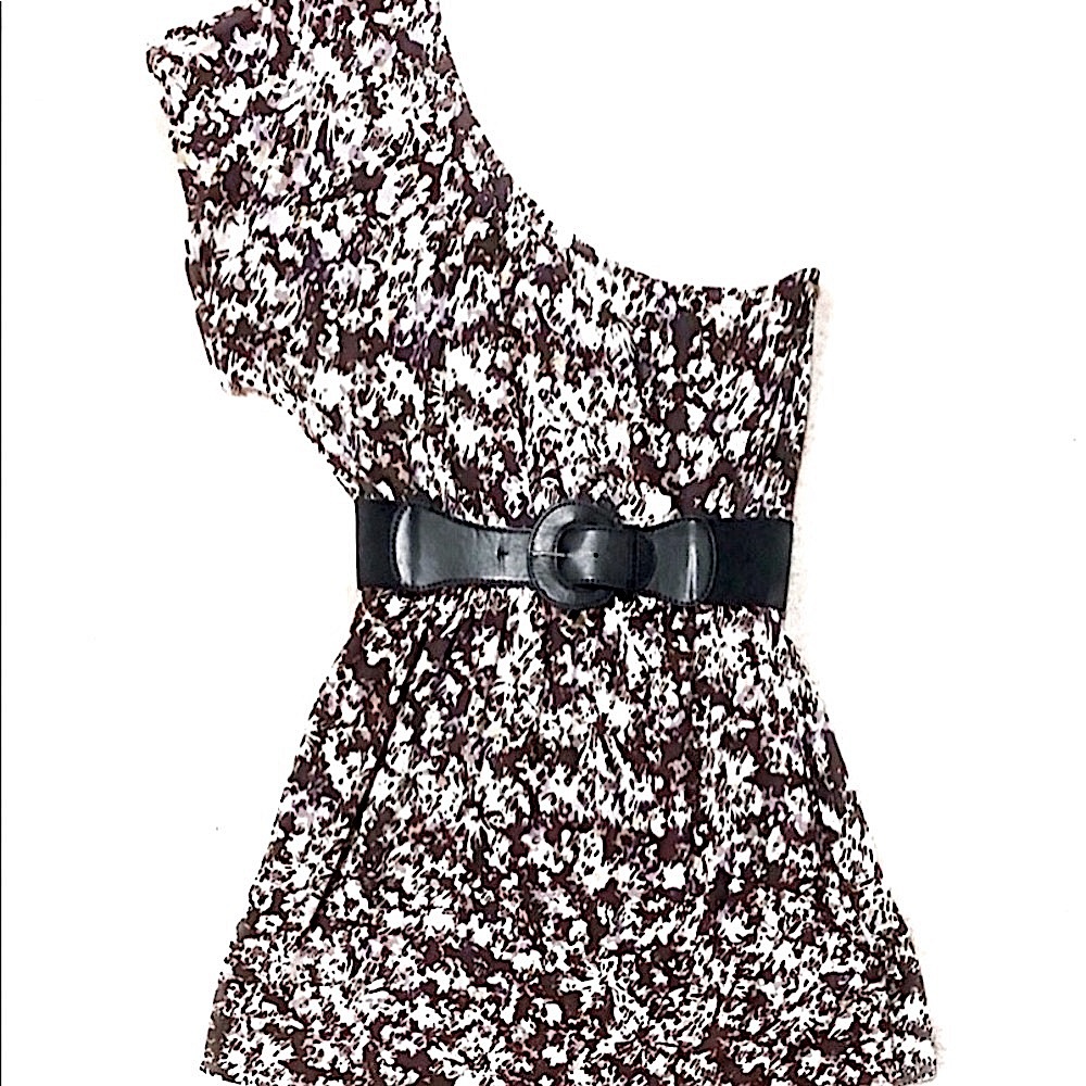 Forever 21 Floral Print Dress With Belt - Picture 1 of 3